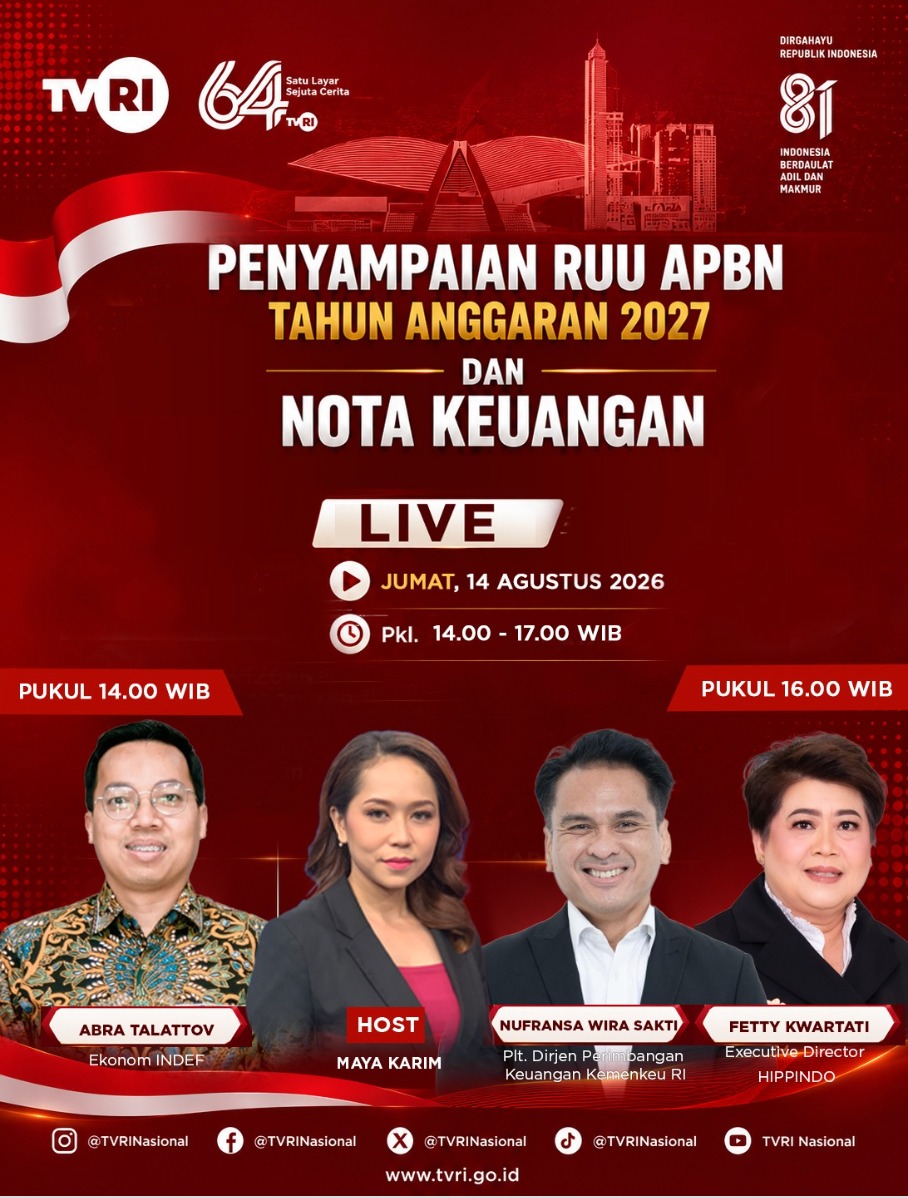 Penyampaian RUU APBN Tahun Anggaran 2027 dan Nota Keuangan TVRI